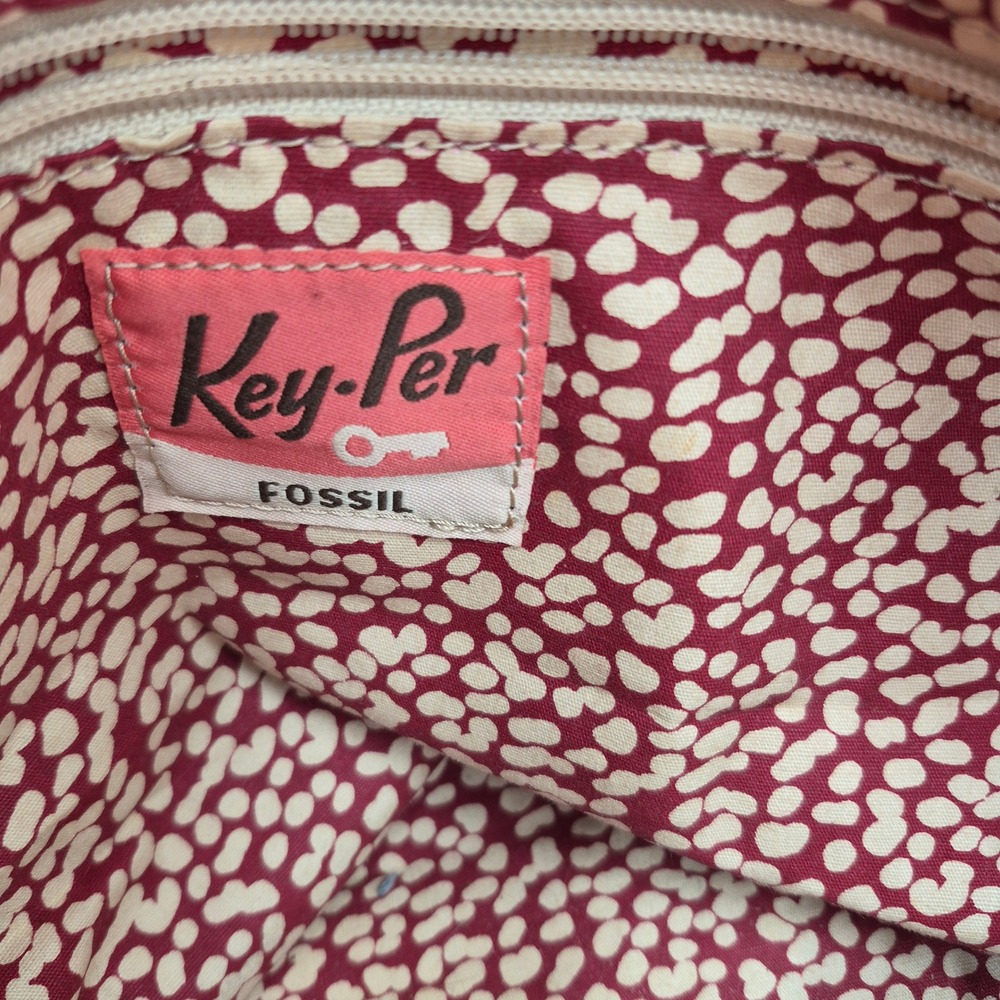 Fossil Key-Per Floral Tote Bag & Wallet Set ZB5126 Retro Coated Canvas Bag - Picture 5 of 16
